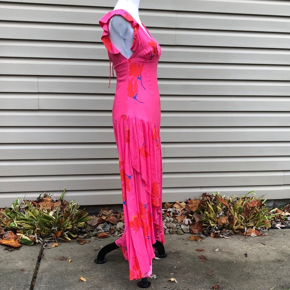 NWT Free People Pink She's A Waterfall Maxi Dress - Picture 9 of 10